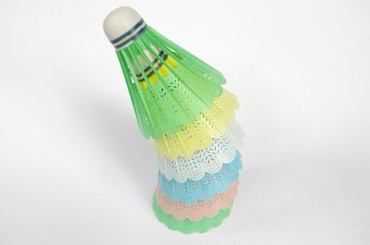 Vintage Pastel Shuttlecocks - Badminton - In Original Box - Set of Six