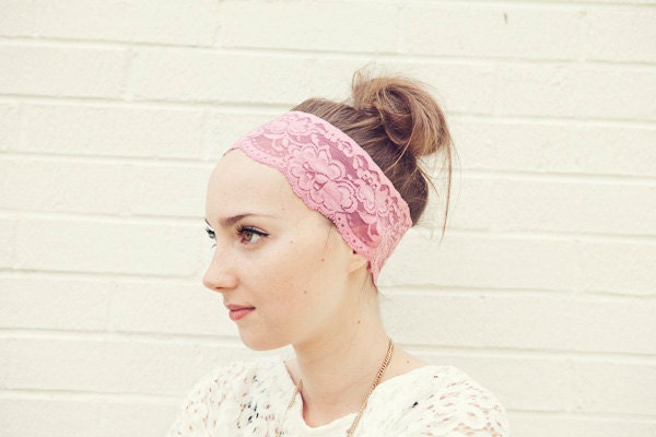 SALE  Rose Stretch Lace Headband from BglorifiedBoutique READY To SHIP