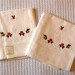 Pair of Vintage Pillowcases with Embroidered Pink and Yellow Flowers 1960s
