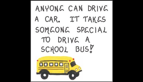Gift Magnet  - Bus Driver- Schoolbus, operator appreciation, thank you quote.  Yellow and black vehicle.
