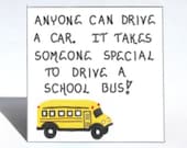School Bus Driver Magnet - Schoolbus operator thank you gift, yellow vehicle