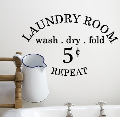 Laundry Room vinyl decal