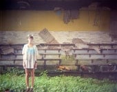What's with the cat outfits, Fine art color film photograph
