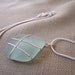 Wire Wrapped Seafoam Green Sea Glass Necklace