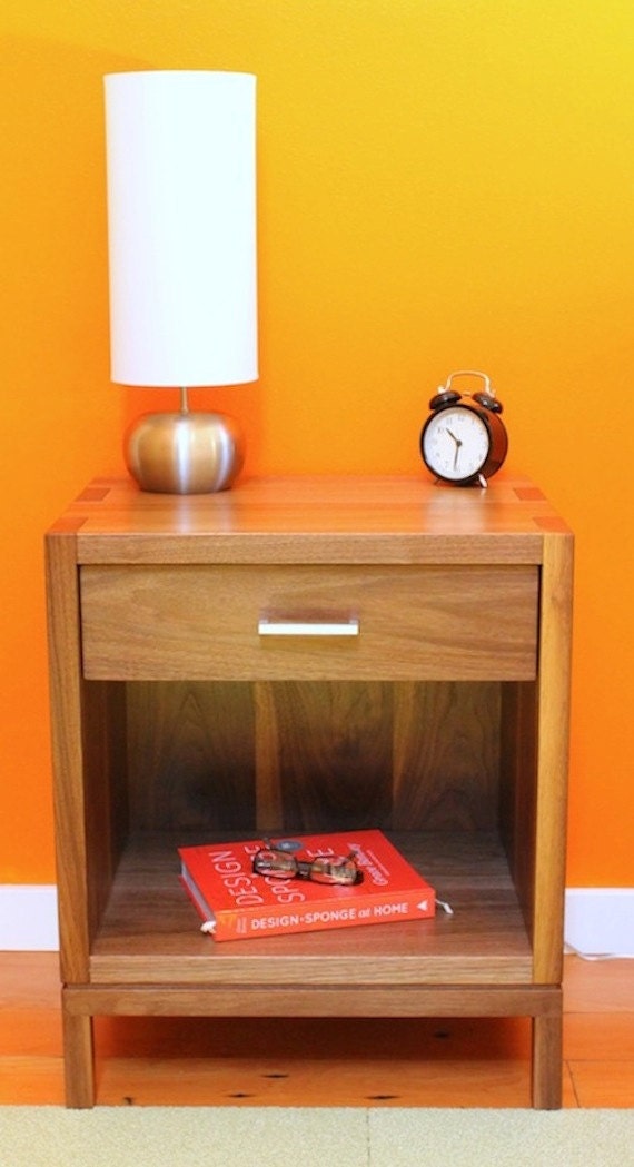 Modern Wood Walnut Nightstand
