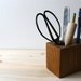 Retro Modern Desk Caddy - Locally Salvaged Red Elm desk organizer
