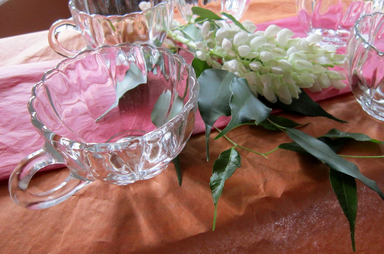 Punch / Tea / Coffee Cups - set of 5 Tulip Design