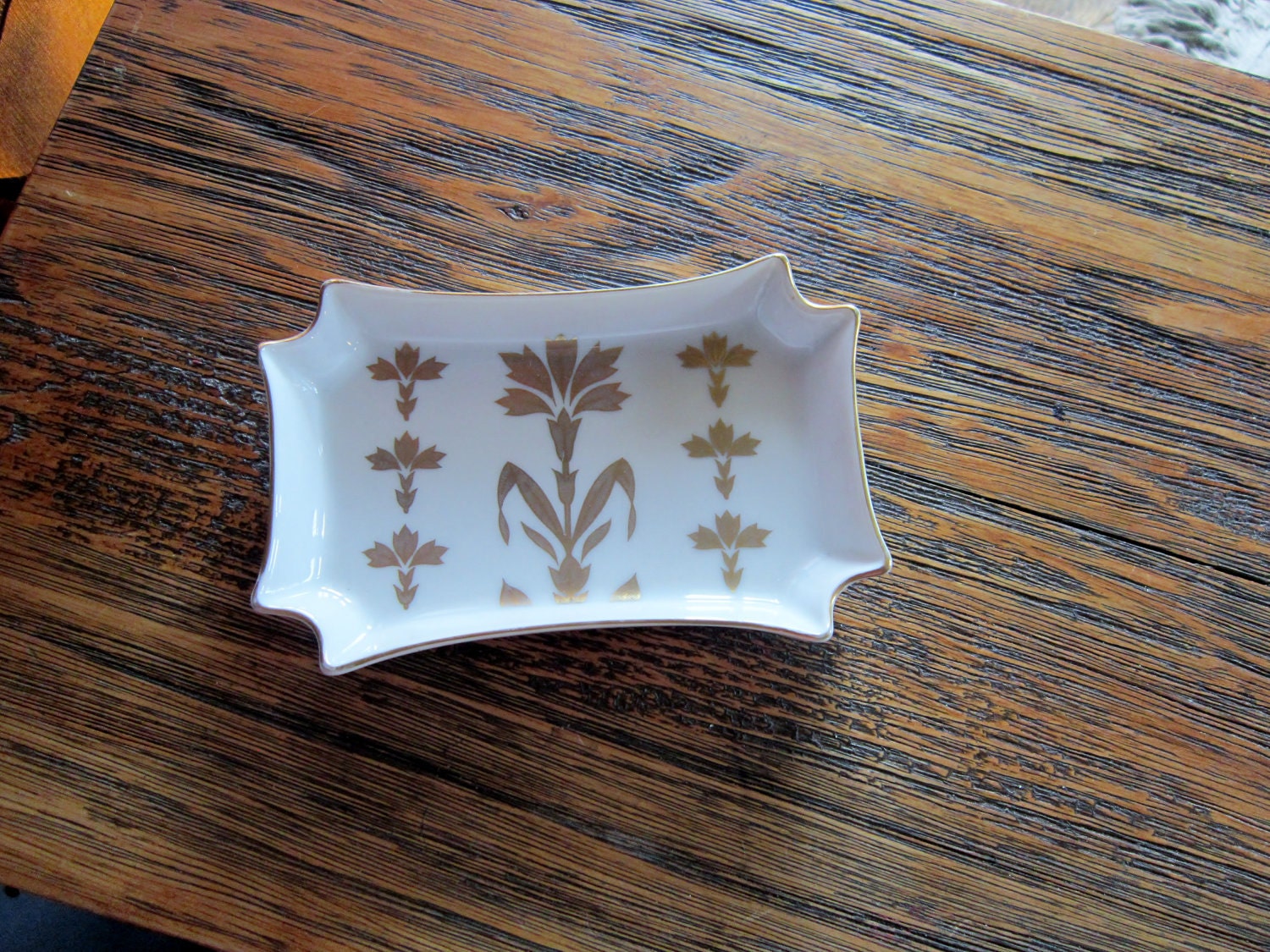 White Porcelain with Gold Accent
