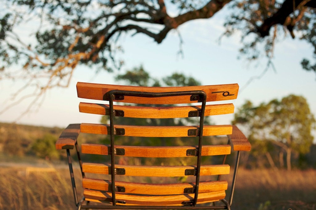 Cask Rocker, handcrafted rocking chair, rustic modern