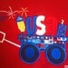 Fourth of July USA Fireworks Wagon Tee/Onesie Girls or Boys