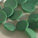 50's Dark Green Glass Buttons, 2 small / 12 large, set of 24, original, sewing supplies, craft supplies, mixed media, Greece