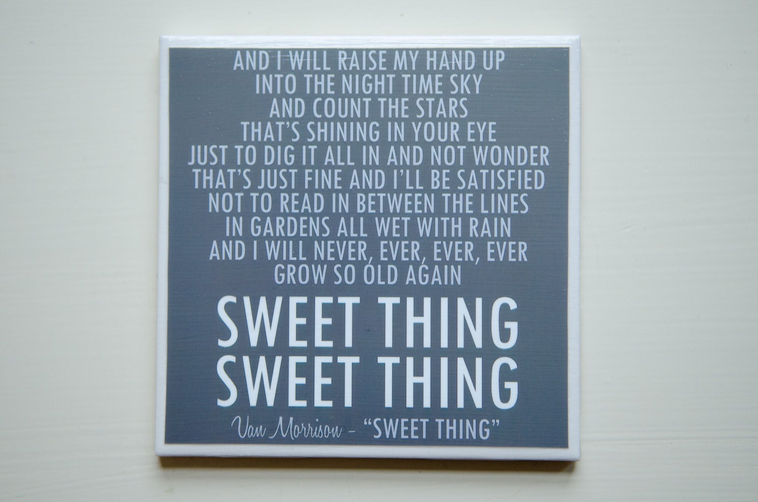 Van Morrison Sweet Thing Lyric Art Coaster by EvelynJay on Etsy