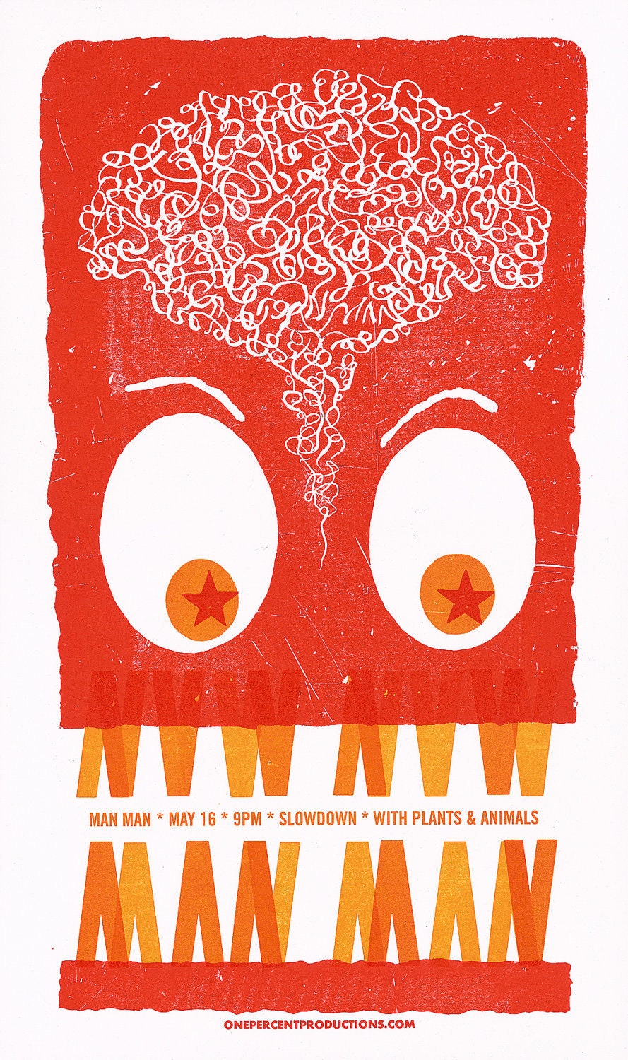 Man Man Letterpress Poster
