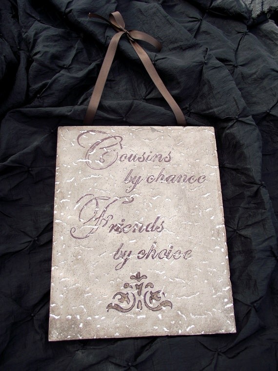 Items similar to Memo Board with Personalized Quotes Cousins on Etsy