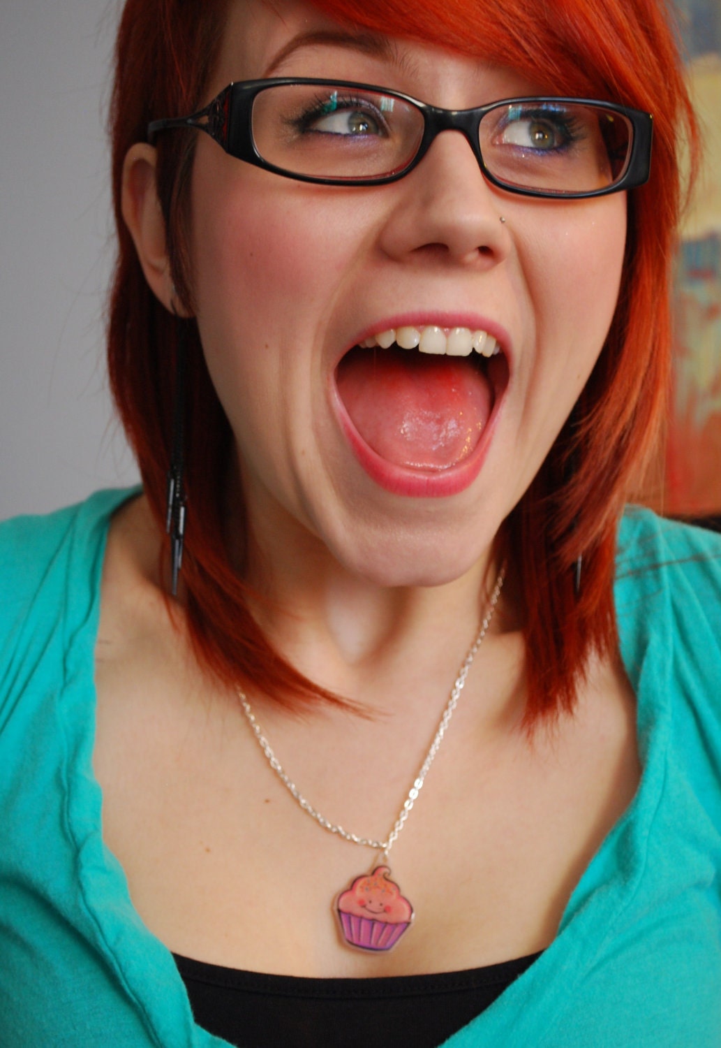 Pink Cupcake Necklace