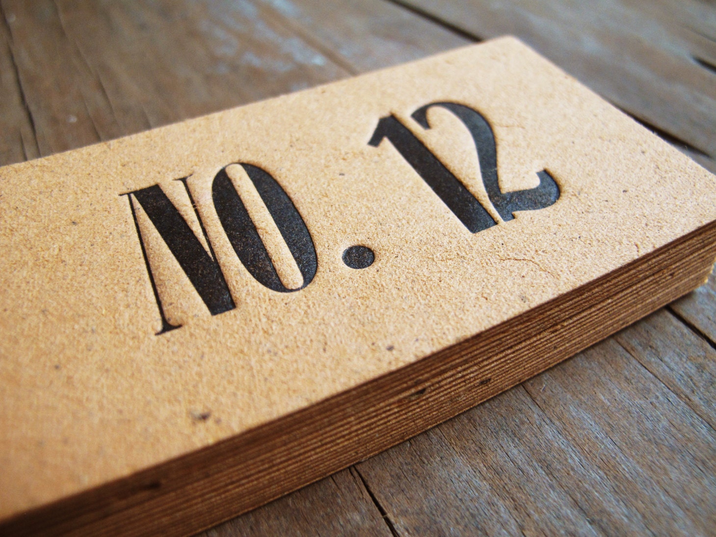 Letterpress table number set