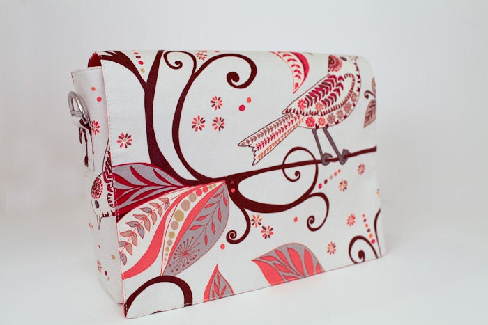 Diaper Bag Changing Pad in Orange with Tan, Beige