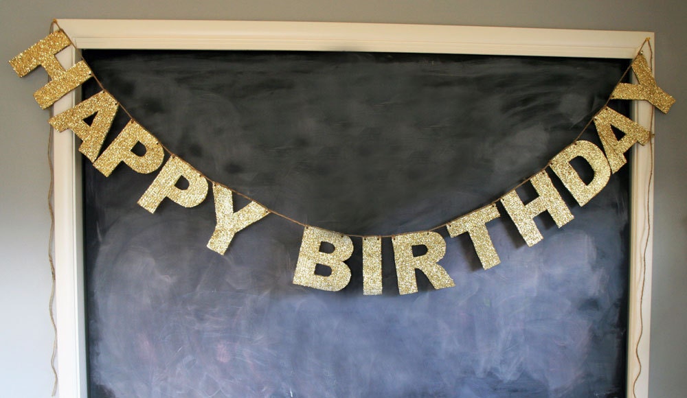 Glitter Birthday Banner (Made to Order)