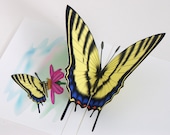 Pop up Butterfly Card Tiger Swallowtail Any occasion Select card size