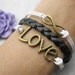 bracelet---karma bracelet,love bracelet,infinitywish bracelet,black braid bracelet---Z269