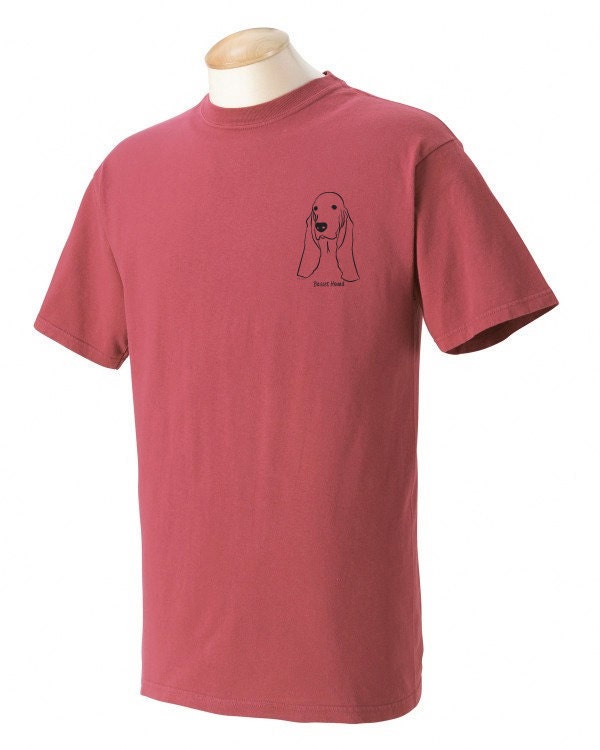 Basset Hound Garment Dyed Cotton T-shirt