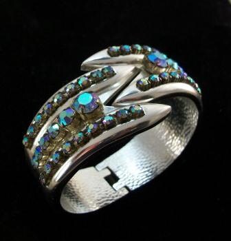 1960s Vintage Clamper Cuff Bracelet A/B Crystals 30.00 o.b.o.