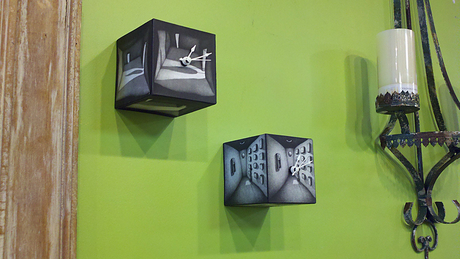 Artistic Wall Clocks (2 styles): from original pencil drawing artwork