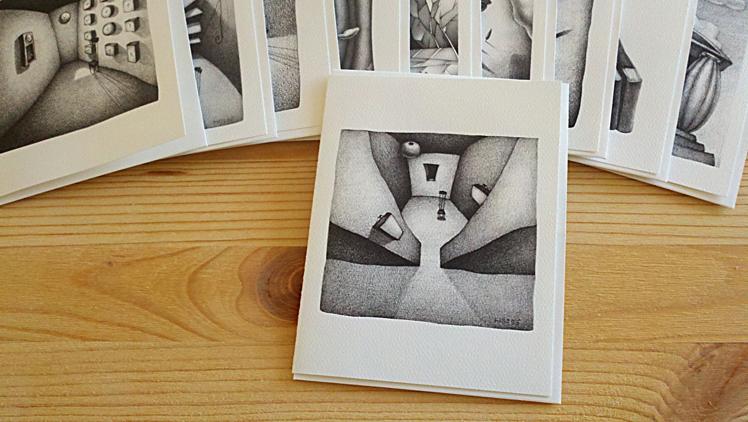 Artistic Greeting Card - No.7: from original pencil drawing artwork