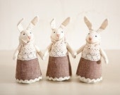 Set of 3. Rabbits handmade. Home Decor. Art. Decorative Toys For Room, Child's Room Decoration - JuliaWine