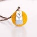 Felted Jewelry, Yellow Jewelery, Little Bunny, Pendant Handmade