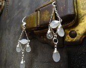 SOLD Chrysoprase and Aquamarine Earrings