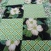 Table Topper, Green Lattice, Vines, Plum Blossoms