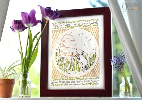 Pleasant Words - 100% Cotton Embroidery Pattern