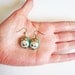 Porcelain Owl Earrings, Dangle Owl Earrings, Beaded Owl Earrings, Brass Owl Earrings, Cute Miniature Owl Jewelry Earrings, Light Blue Owls