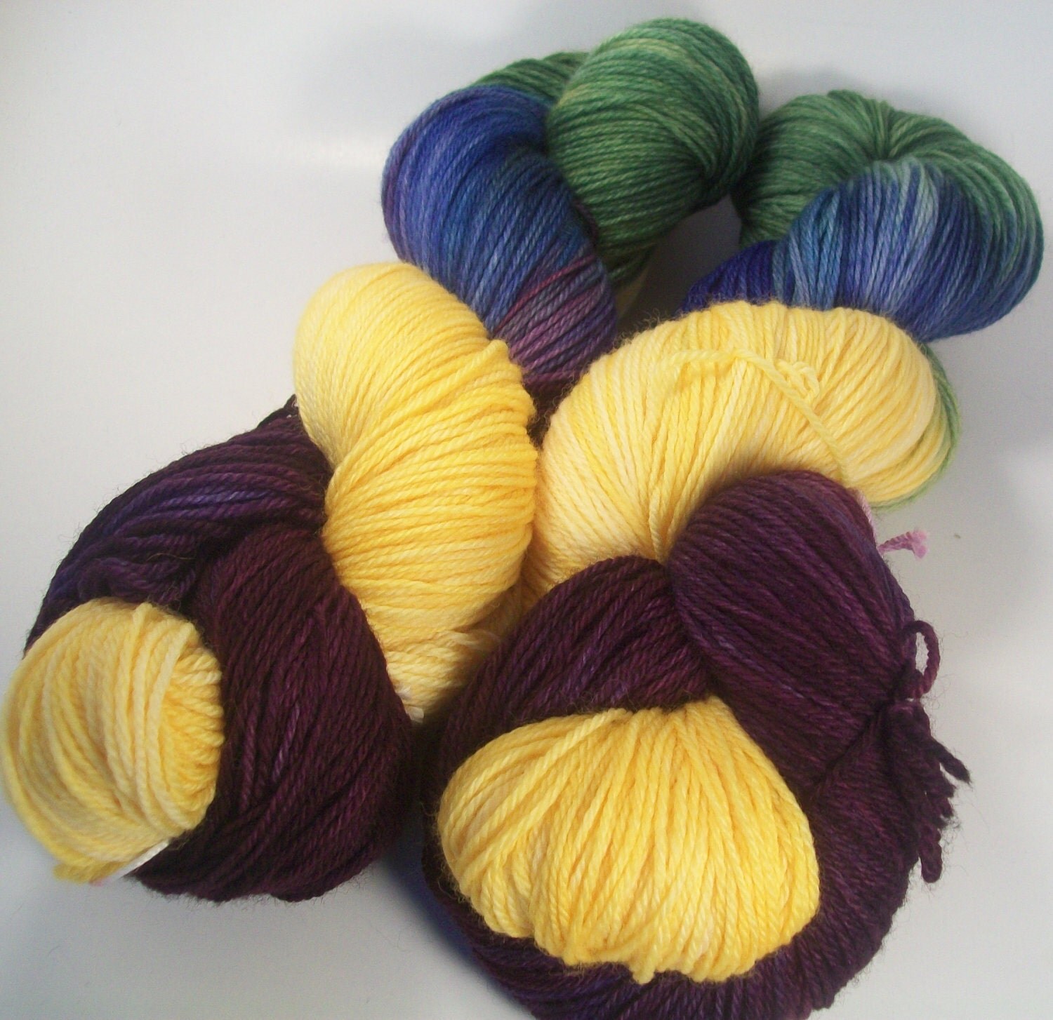 SALE Mystic Topaz on Nub 100% SW Merino Hand dyed fingering weight sock yarn