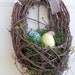 Easter Wreath Nest with sparkle eggs Grapevine READY TO SHIP