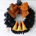 Burlap Halloween Wreath - CANDY CORNS Swamp Water Line