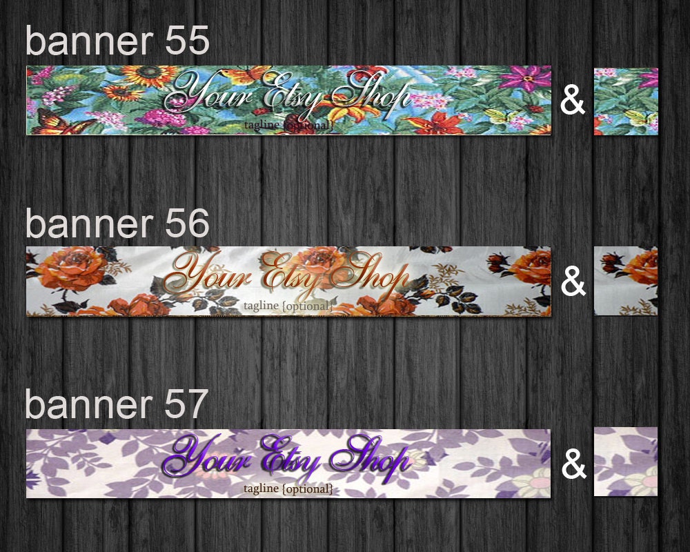 Etsy Shop Banners - Banner and Avatar -  Made to Order