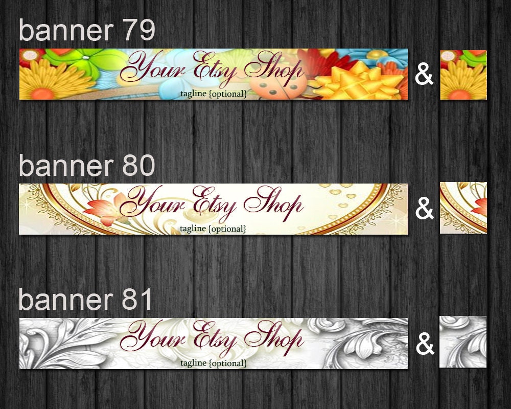 Etsy Shop Banners - Banner and Avatar -  Made to Order