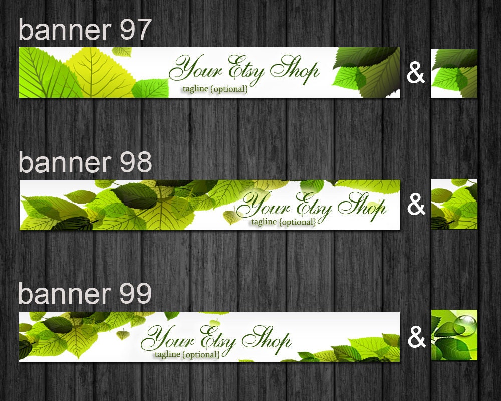 Etsy Shop Banners - Banner and Avatar -  Made to Order