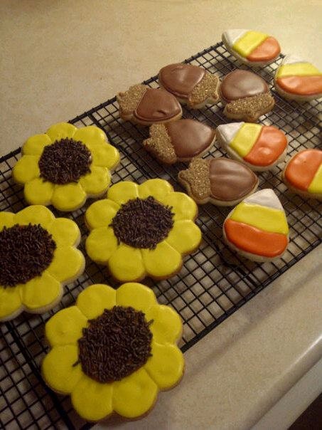 Autum themed sugar cookies