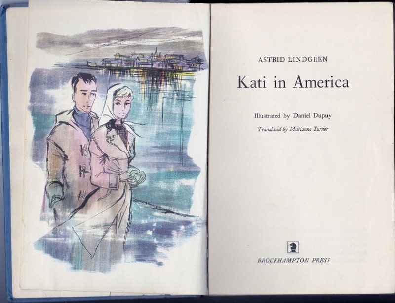 very RARE Astrid Lindgren kids hardcover Kati in America about Swedish teenage girl's travel adventures, hard to find, out of print