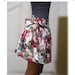 ON SALE Spring Blueberry Splash Abstract Floral Mini Skirt