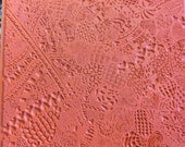 Zentangle Unmounted Rubber - Clay Texture Stamp   Pattern Hearts