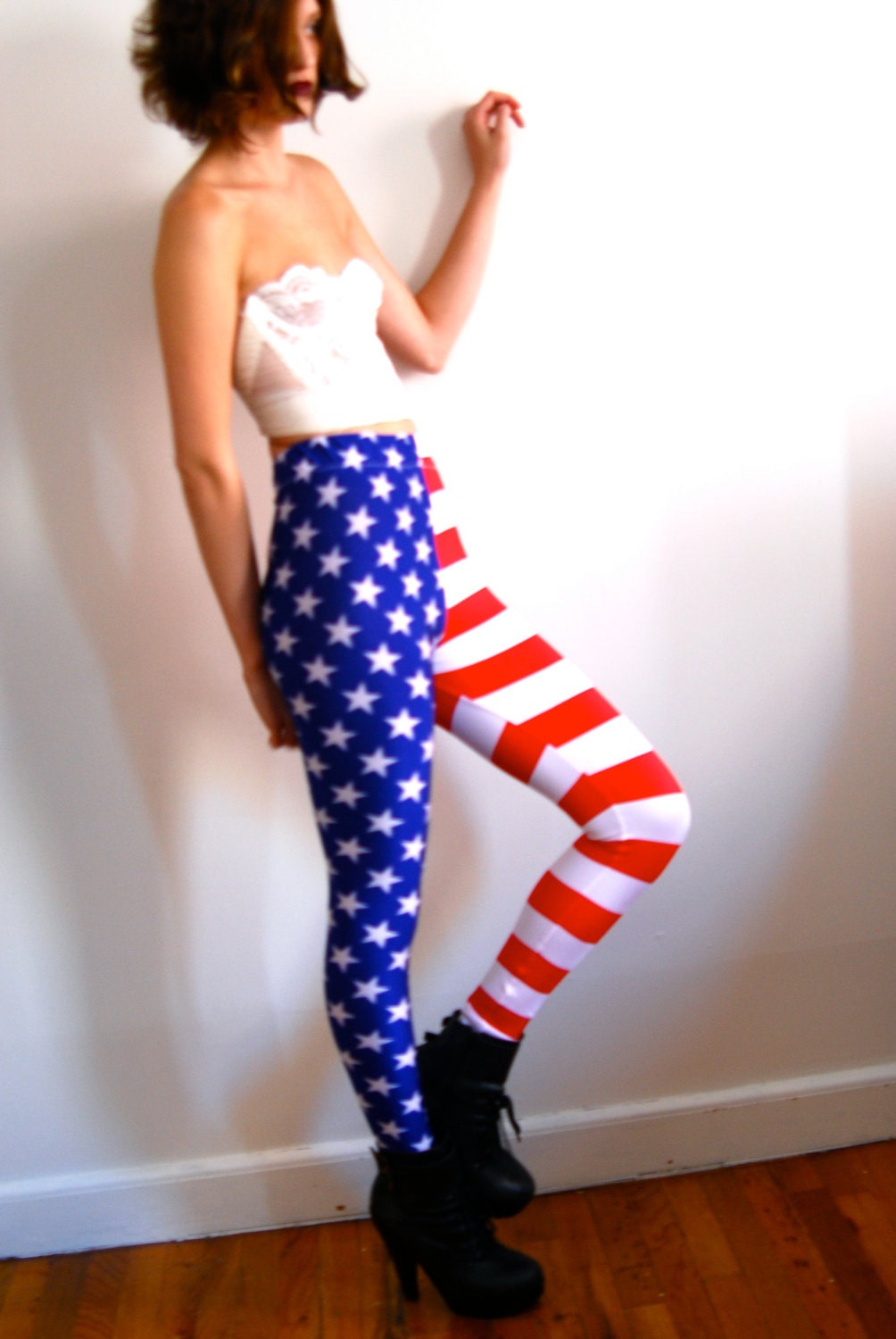 Women Leggings American Flag Stars and Stripes leggings
