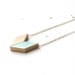 Gold & Mint Arrow Pendant / geometric wooden chevron pendant necklace in mint green, short gold chain - geometric jewelry - gift for her