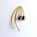 Black Pearl Earrings - Gold Pearl Earrings - Saltwater Pearls - 18k Gold