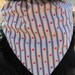 Red Hearts and Blue Stripes - Dog Bandana (with Collar Tunnel) MEDIUM