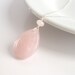 Teardrop Rose Quartz Pendant in Sterling Silver