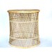 Vintage Rattan Table Bohemian Chic Eclectic Stool Seating Home Decor Peacock Fan Chair & Couch Companion Natural Table Plant Stand